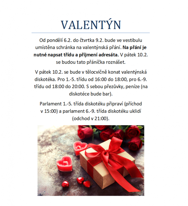 Valentýnská diskotéka