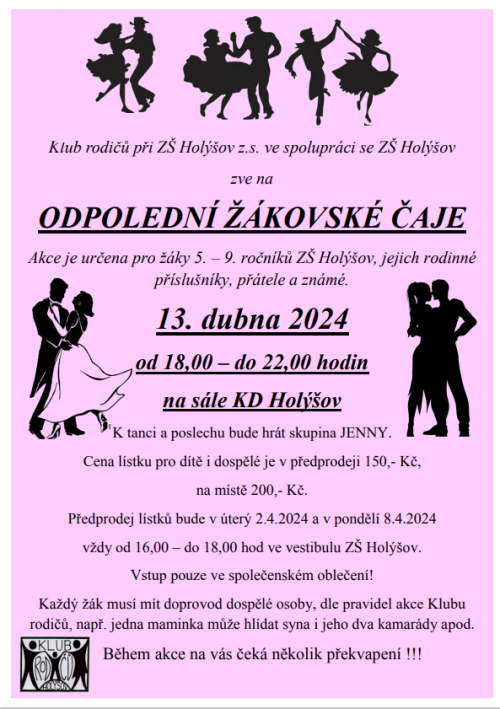 Odpolední žákovské čaje